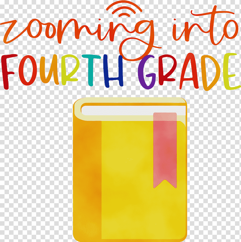 yellow line meter font geometry, Back To School, Fourth Grade, Watercolor, Paint, Wet Ink, Mathematics transparent background PNG clipart