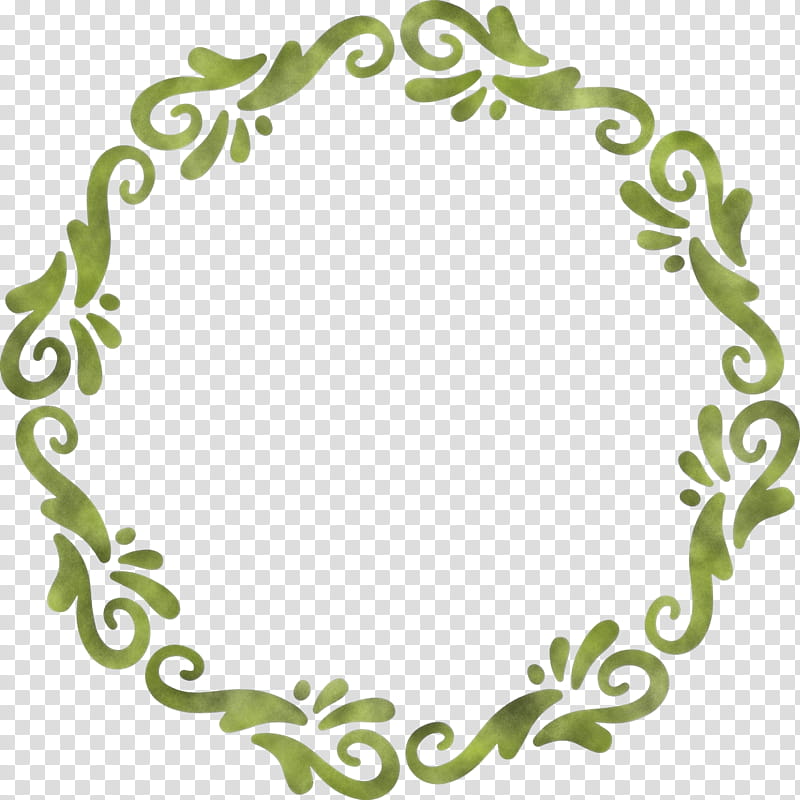 Floral Frame Flower Frame Monogram Frame, Green, Leaf, Ornament, Circle, Plant, Rectangle, Interior Design transparent background PNG clipart