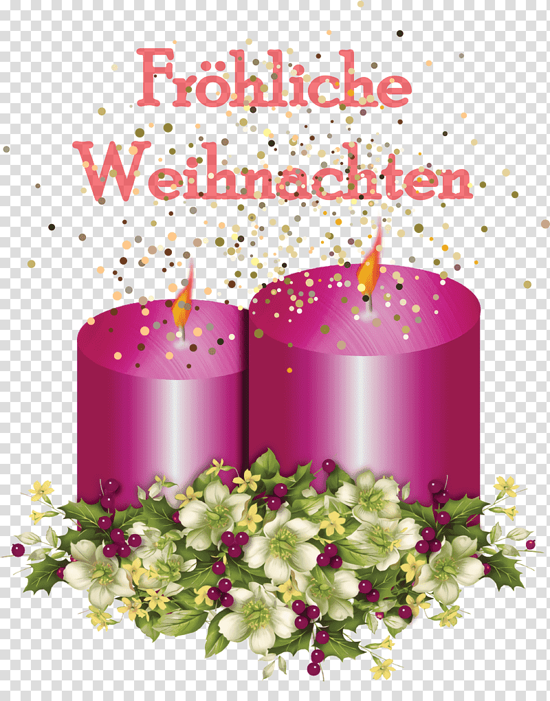 Frohliche Weihnachten Merry Christmas, Candle, Candlestick, Tealight, Beeswax, Flower, 20 Candles transparent background PNG clipart