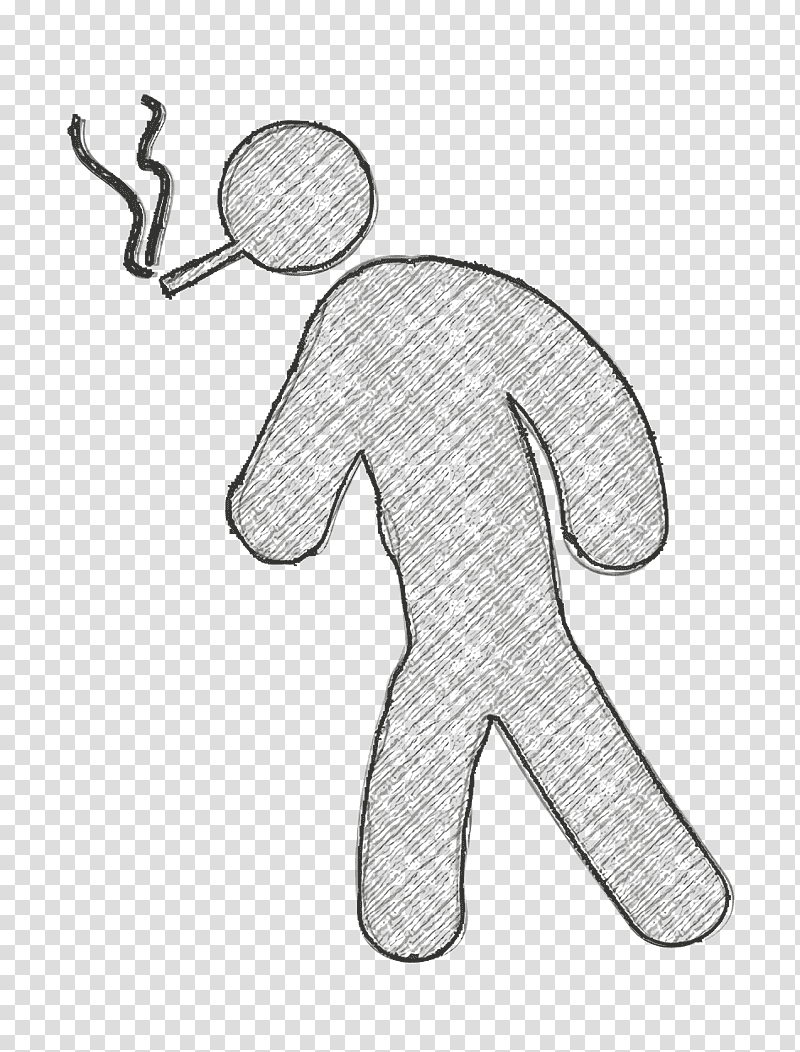 people icon Man walking and smoking icon Humans 2 icon, Smoke Icon, Meter, Clothing, Human Body, Line Art, Sports Equipment transparent background PNG clipart