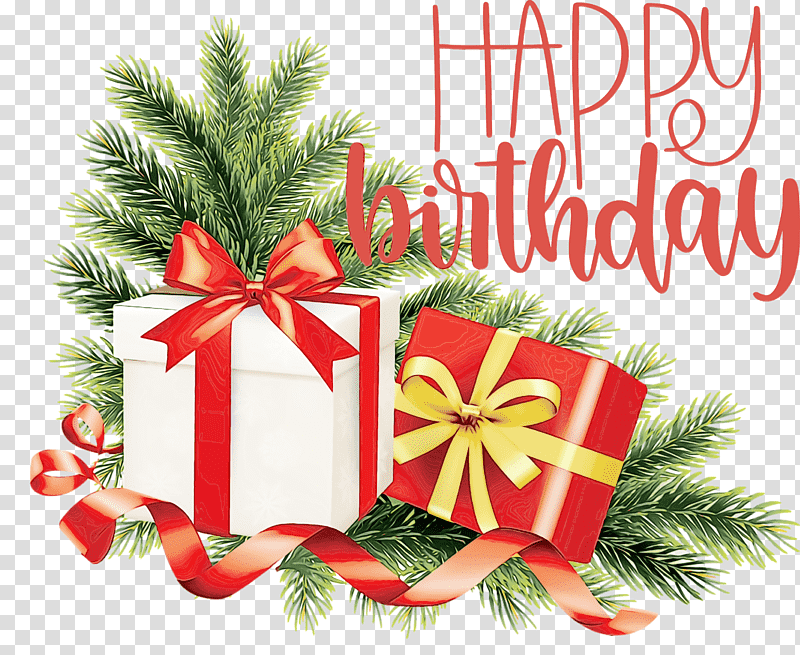 Christmas Day, Birthday
, Happy Birthday
, Watercolor, Paint, Wet Ink, Fine Arts transparent background PNG clipart