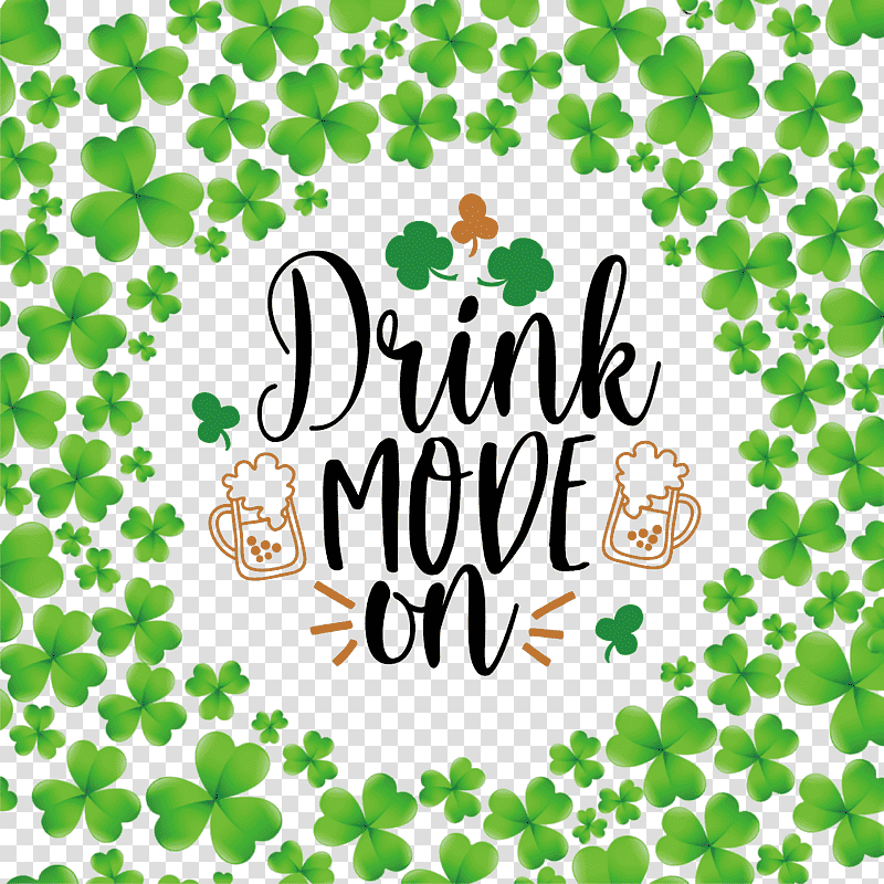 Drink mode on St Patricks Day Saint Patrick, Saint Patricks Day, National ShamrockFest, Clover, Fourleaf Clover, Irish People, Leprechaun transparent background PNG clipart