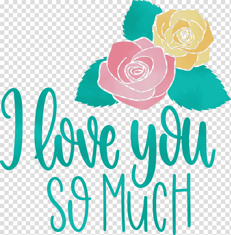 logo cut flowers meter petal line, I Love You So Much, Valentines Day, Watercolor, Paint, Wet Ink transparent background PNG clipart