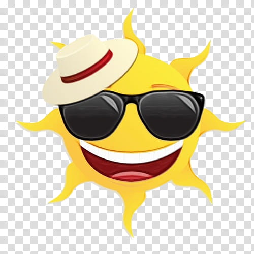 Glasses, Watercolor, Paint, Wet Ink, Sunglasses, Sun With Sunglasses, Suncloud, Sun Hat transparent background PNG clipart