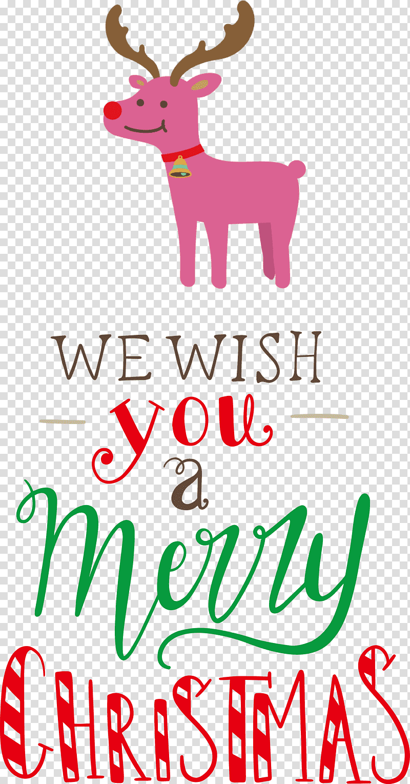 Merry Christmas We Wish You A Merry Christmas, Reindeer, Meter, Line, Party, Biology, Science transparent background PNG clipart