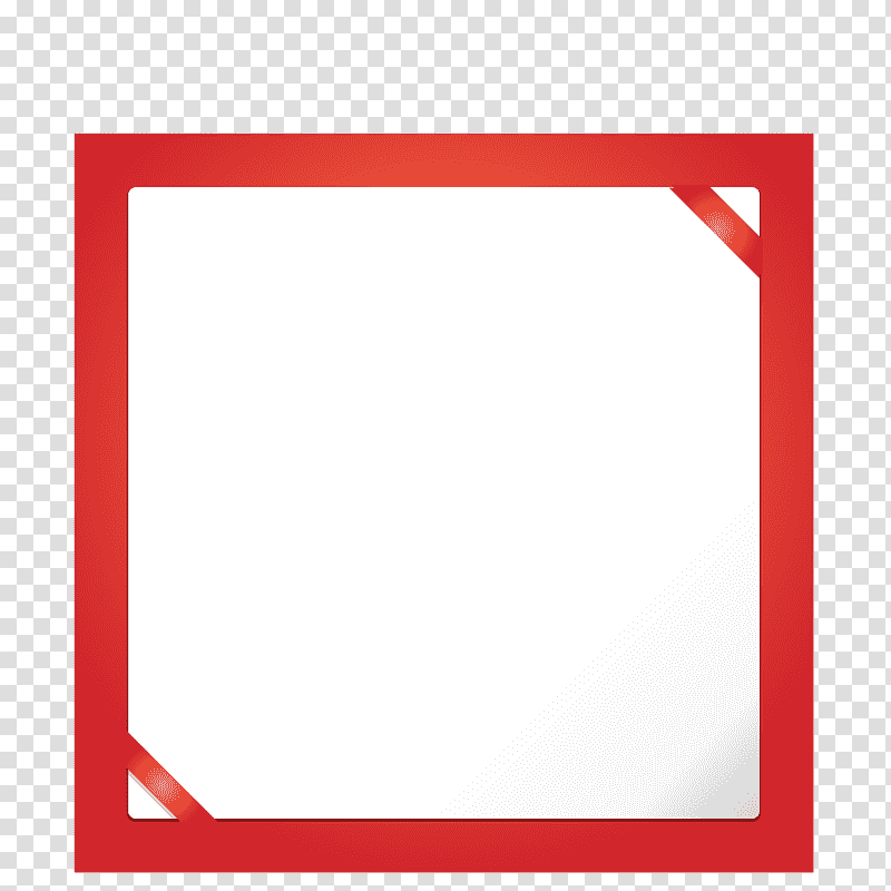 Polaroid Frame, Frame, Red, Line, Meter, Mathematics, Geometry transparent background PNG clipart