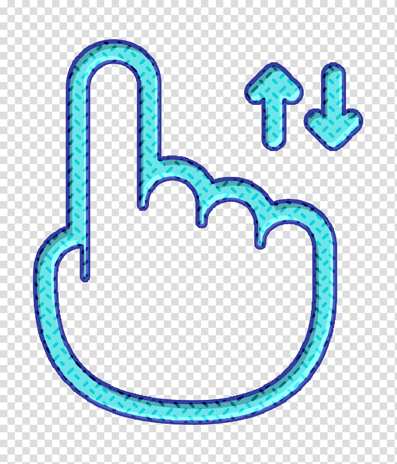 gestures icon Vertical Scroll icon Finger icon, Symbol, Aqua M, Chemical Symbol, Meter, Line, Microsoft Azure transparent background PNG clipart