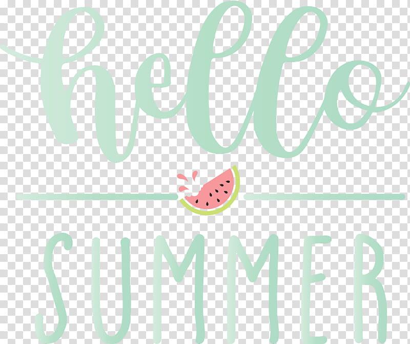logo font green pattern line, Hello Summer, Watercolor, Paint, Wet Ink, Area, Happiness, Meter transparent background PNG clipart