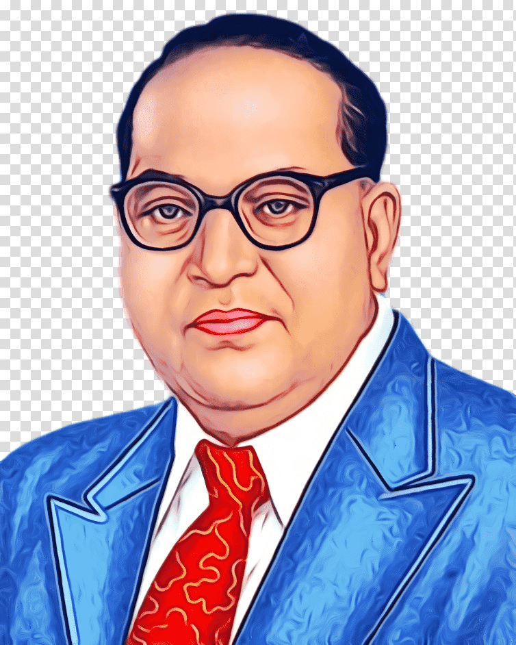 Glasses, Ambedkar Jayanti, Watercolor, Paint, Wet Ink, B R Ambedkar, Hindi transparent background PNG clipart