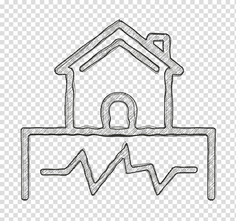 Earthquake icon Adverse Phenomena icon buildings icon, Meter, Line Art, Insurance, Home Insurance, Electricity, House transparent background PNG clipart