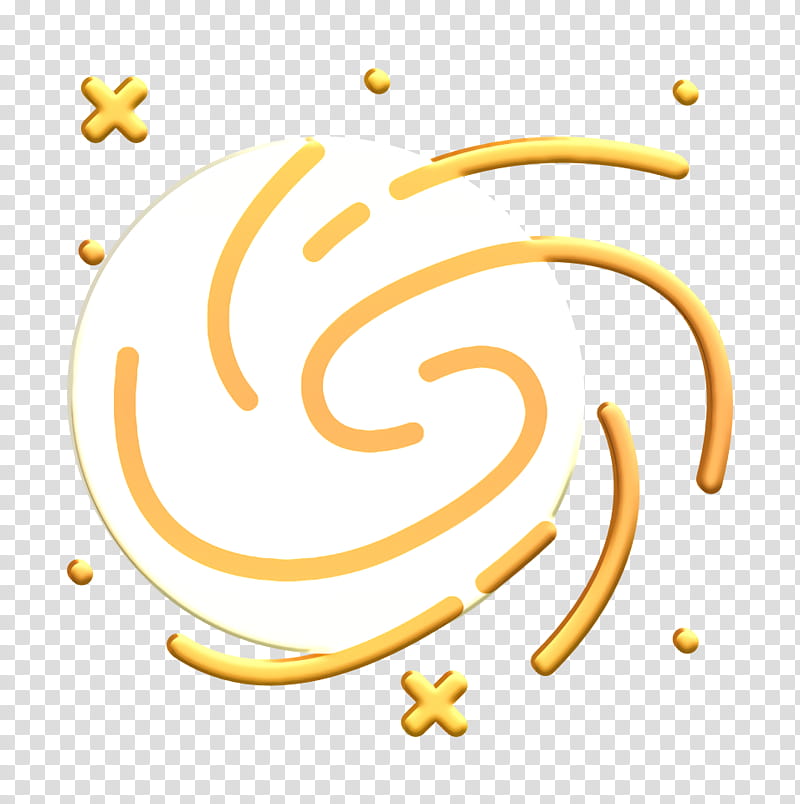 Galaxy icon Space icon, Data Analysis, Computer, Logo, Visualization, Crescent, Yellow, Creative Coding transparent background PNG clipart