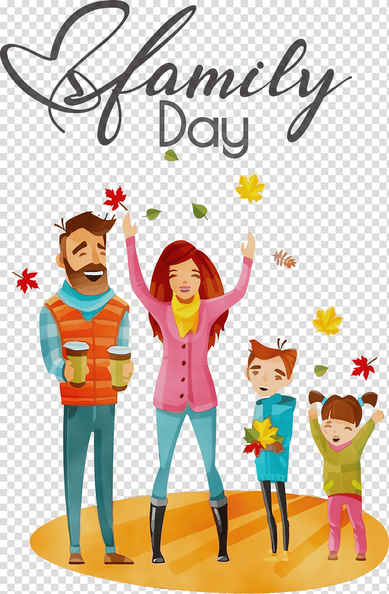 Siblings Day, Family Day, Happy Family, Watercolor, Paint, Wet Ink, Cartoon transparent background PNG clipart