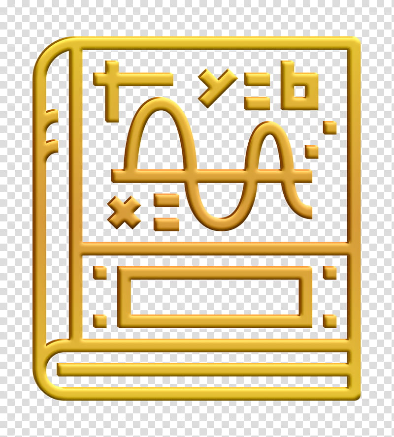 Bookstore icon Calculus icon, Yellow, Line, Rectangle transparent background PNG clipart