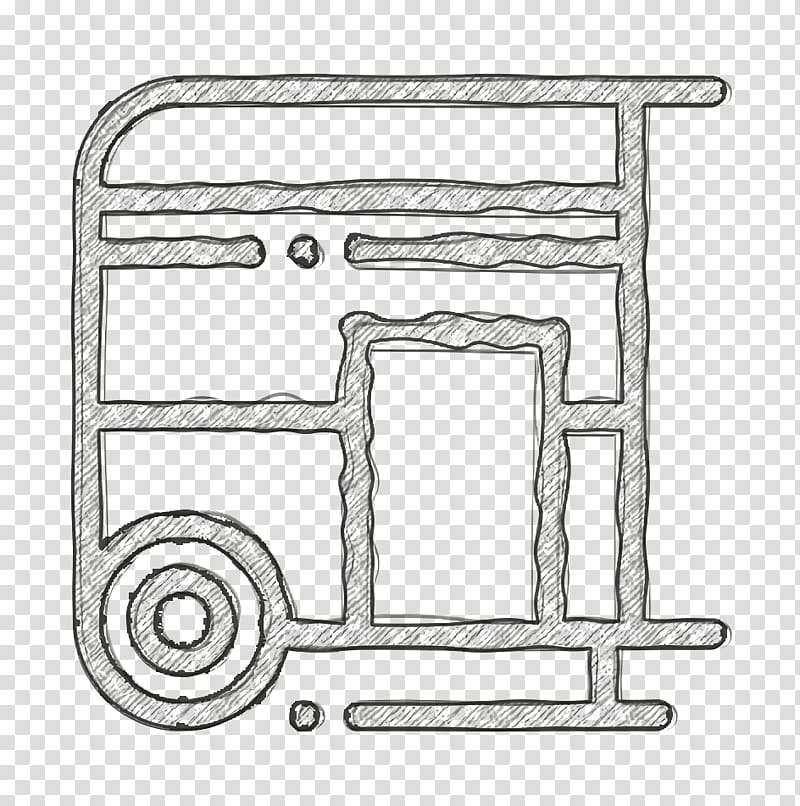 Camping icon Caravan icon, Door Handle, Line Art, Black And White
, Angle, Meter, Furniture, Shoe transparent background PNG clipart