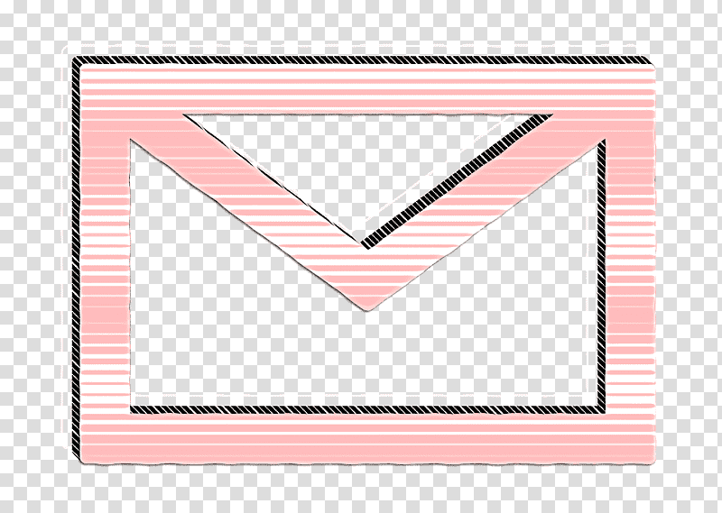 Computer And Media 1 icon interface icon Email envelope outline icon, Mail Icon, Triangle, Paper, Meter, Geometry, Mathematics transparent background PNG clipart