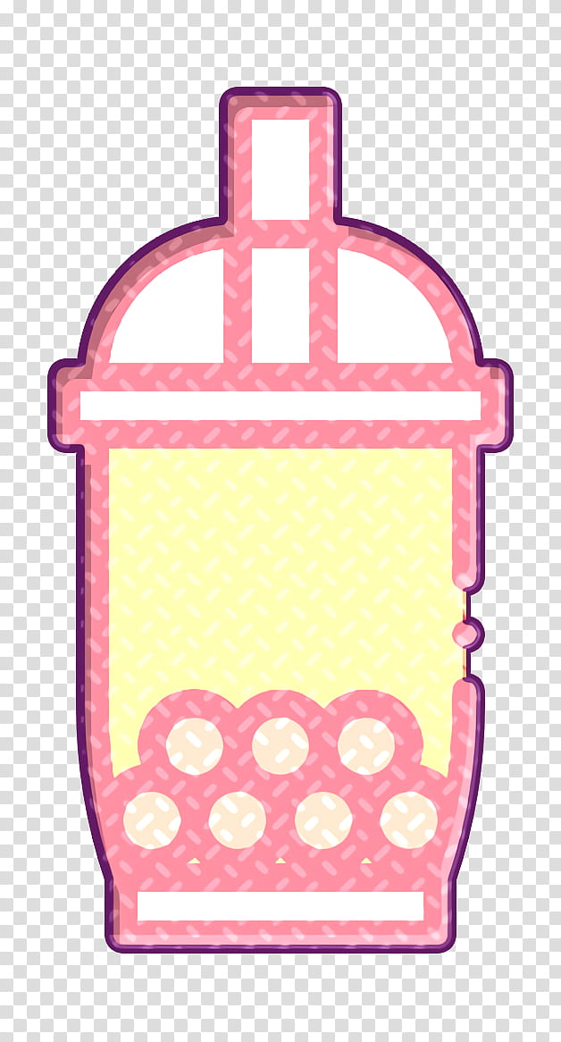 Beverage icon Bubble tea icon, Pink M, Meter transparent background PNG clipart