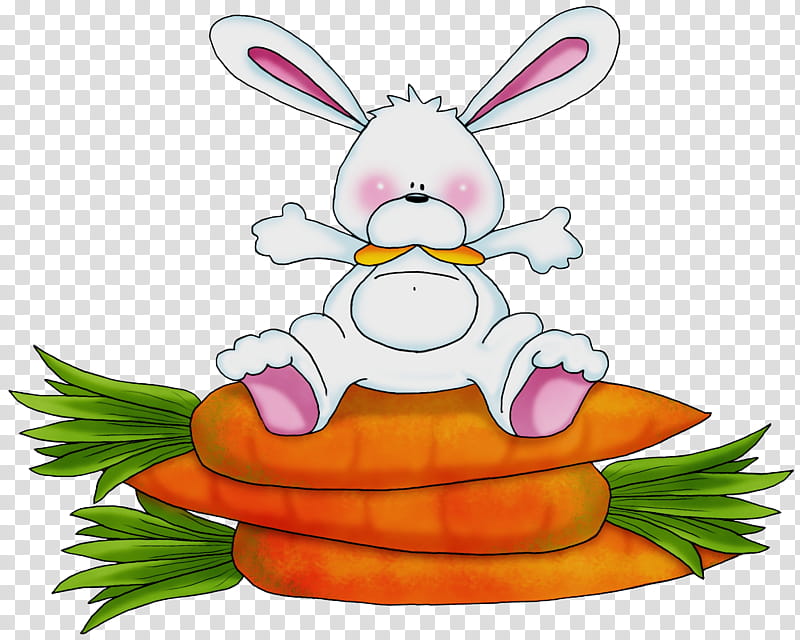 Easter bunny, Watercolor, Paint, Wet Ink, Carrot, Cartoon, Rabbit, Rabbits And Hares transparent background PNG clipart
