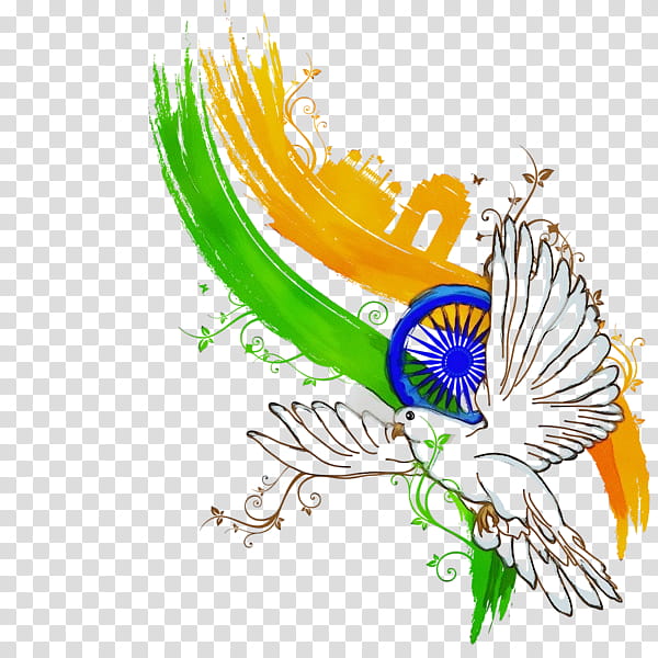 Indian Independence Day, Watercolor, Paint, Wet Ink, Tshirt, Crew Neck, Flower, Floral Design transparent background PNG clipart