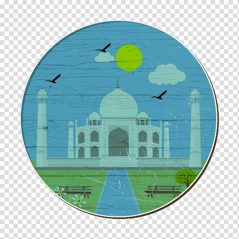 Landscapes icon India icon Taj mahal icon, Agra Fort, Monument, Black Taj Mahal, Golden Triangle, New7Wonders Of The World, Fatehpur Sikri transparent background PNG clipart