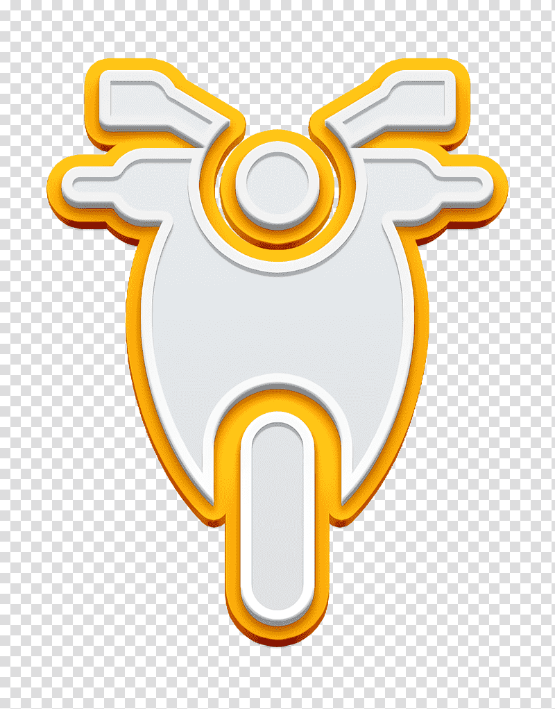 Bike icon Motorcycle icon transport icon, Logo, Symbol, Chemical Symbol, Yellow, Meter, Cartoon transparent background PNG clipart