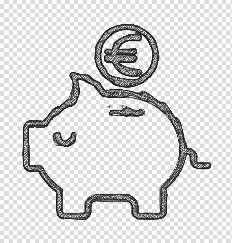 Piggy bank icon Currency icon Save icon, Money, Meter, Foreign Exchange Market, Investor, Exchange, Line Art transparent background PNG clipart