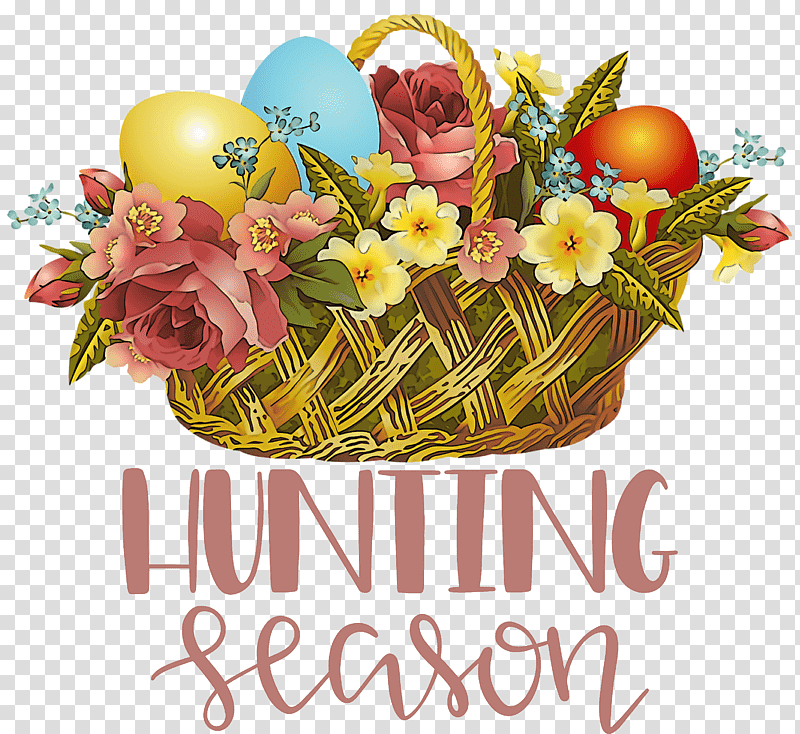 Hunting Season Easter Day Happy Easter, Easter Bunny, Easter Basket, Easter Egg, Easter Postcard, Picnic Basket, Hamper transparent background PNG clipart
