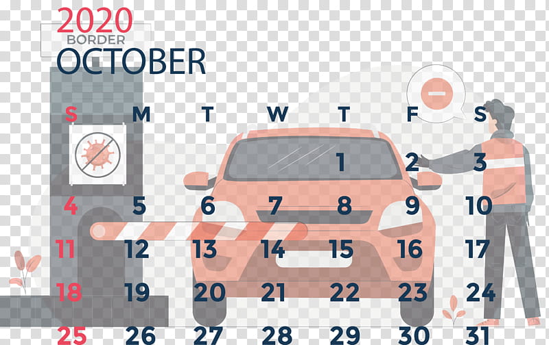 October 2020 Calendar October 2020 Printable Calendar, Service, Cartoon, Line, Area, Meter transparent background PNG clipart
