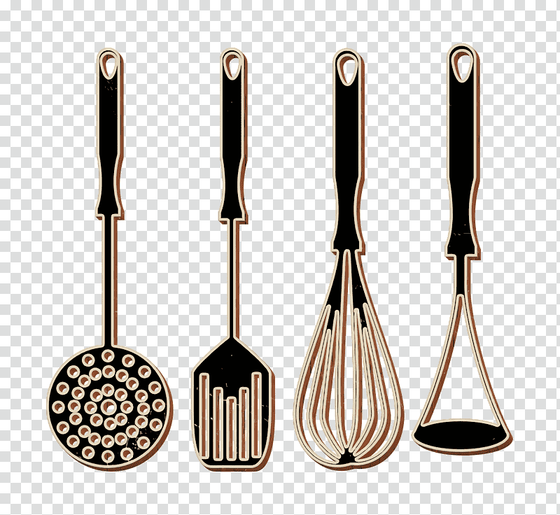 Tools and utensils icon Kitchen icon Four cooking accessories set for kitchen icon, Cutlery, Stainless Steel, Mumbai, Spoon, Ladle, Maya Cutlery transparent background PNG clipart