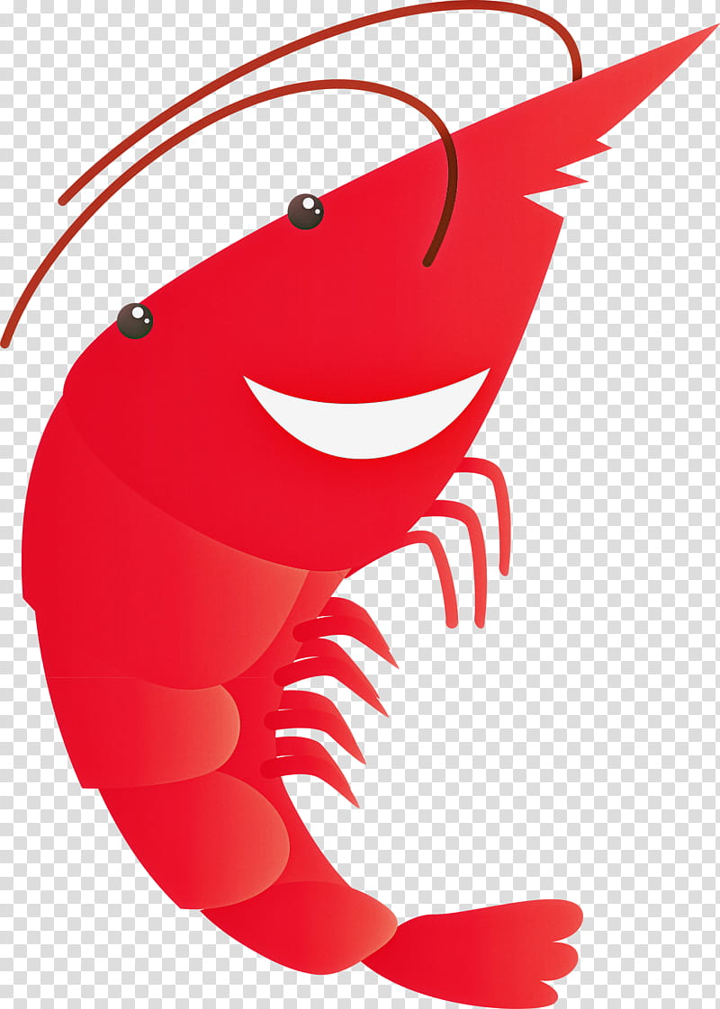 red cartoon mouth lip lobster, Smile, Fish transparent background PNG clipart