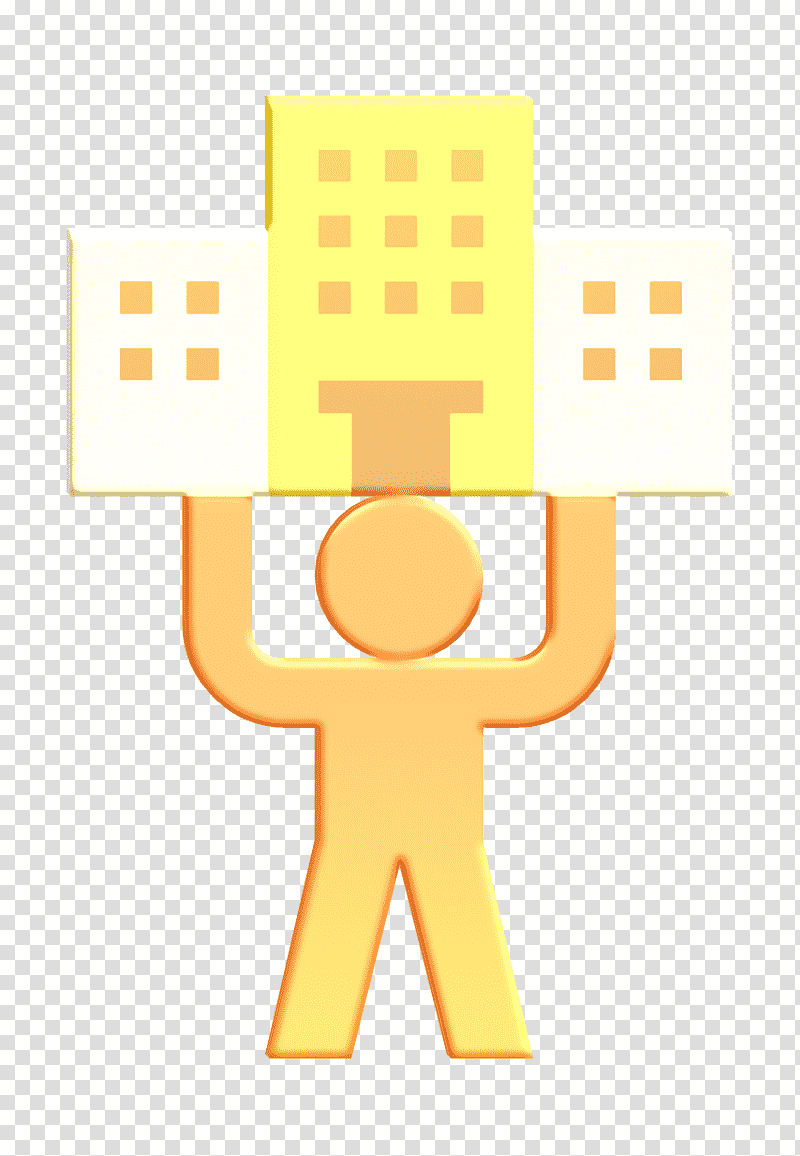 Entrepreneur icon Business World icon, Yellow, Cartoon, Line, Meter, Symbol, Mathematics transparent background PNG clipart