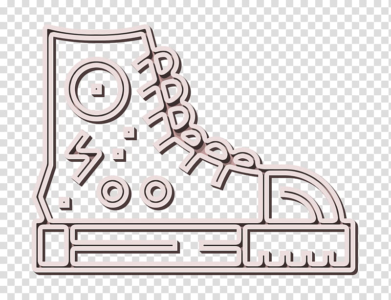 Punk Rock icon Sneakers icon DIY icon, Footwear, Shoe, Line Art, Athletic Shoe transparent background PNG clipart