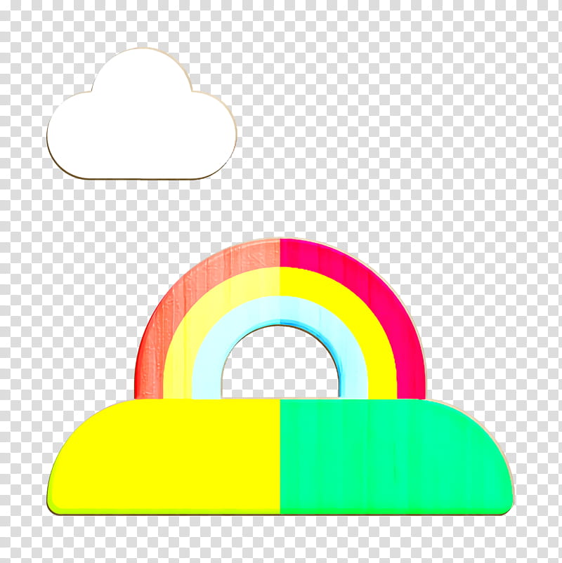 Landscapes icon Rainbow icon Cloud icon, Logo, Circle, Yellow, Computer, Meter, Precalculus, Analytic Trigonometry And Conic Sections transparent background PNG clipart