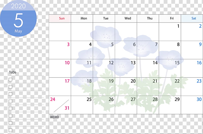 May 2020 Calendar May Calendar 2020 Calendar, Text, Line, Number, Circle, Diagram, Square, Symmetry transparent background PNG clipart