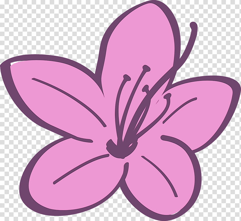 pink petal violet purple plant, Azalea, Spring Flower, Azalea Flower, Watercolor, Paint, Wet Ink, Magenta transparent background PNG clipart