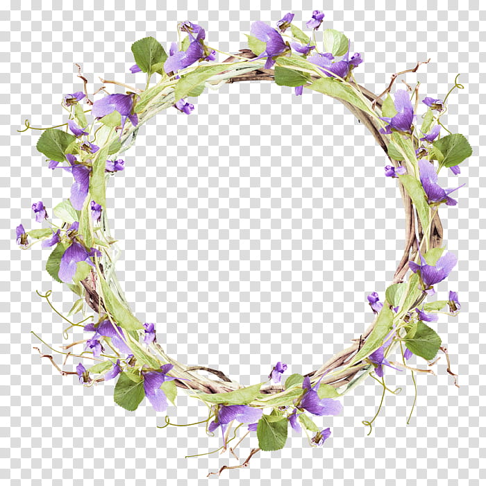 Purple Flower Wreath, Floral Design, Christmas Day, Headpiece, Violet, Lavender, Lilac, Lei transparent background PNG clipart