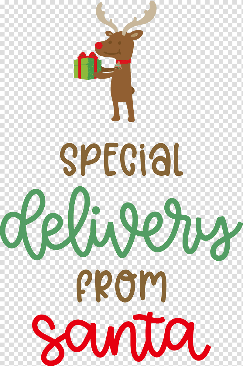 Special Delivery From Santa Santa Christmas, Christmas , Reindeer, Christmas Decoration, Logo, Christmas Day, Meter transparent background PNG clipart