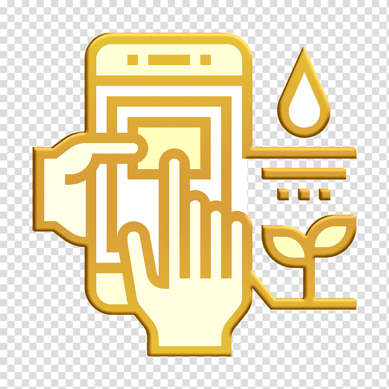 Agriculture icon Plant icon Smart Farm icon, Logo, Symbol, Meter, Royaltyfree, Yellow transparent background PNG clipart