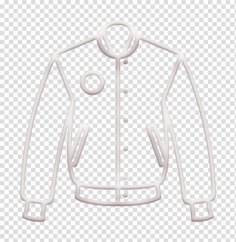 Linear Detailed High School Elements icon Fasion icon Varsity jacket icon, Tshirt, Coat, Clothing, Letterman, Winter Clothing, Winter Coat transparent background PNG clipart