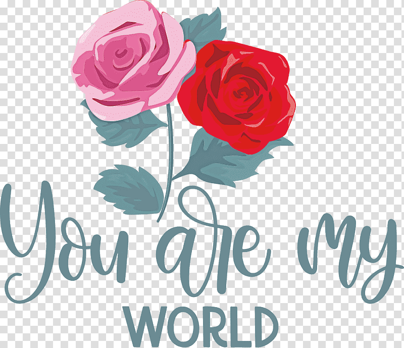 You Are My World Valentine Valentines, Garden Roses, Flower, Pixel Art, Birthday
, Sticker, Painting transparent background PNG clipart