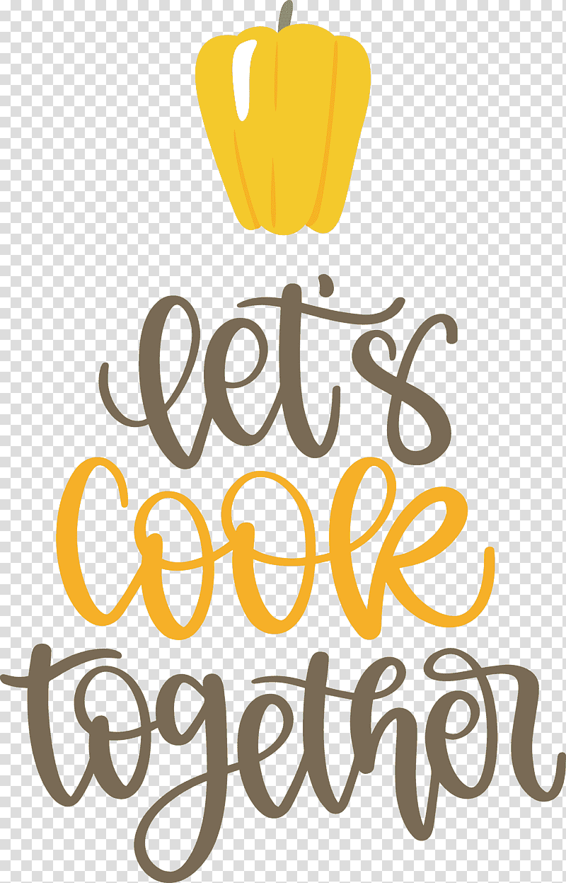 Cook Together Food Kitchen, Logo, Yellow, Line, Meter, Flower, Happiness transparent background PNG clipart