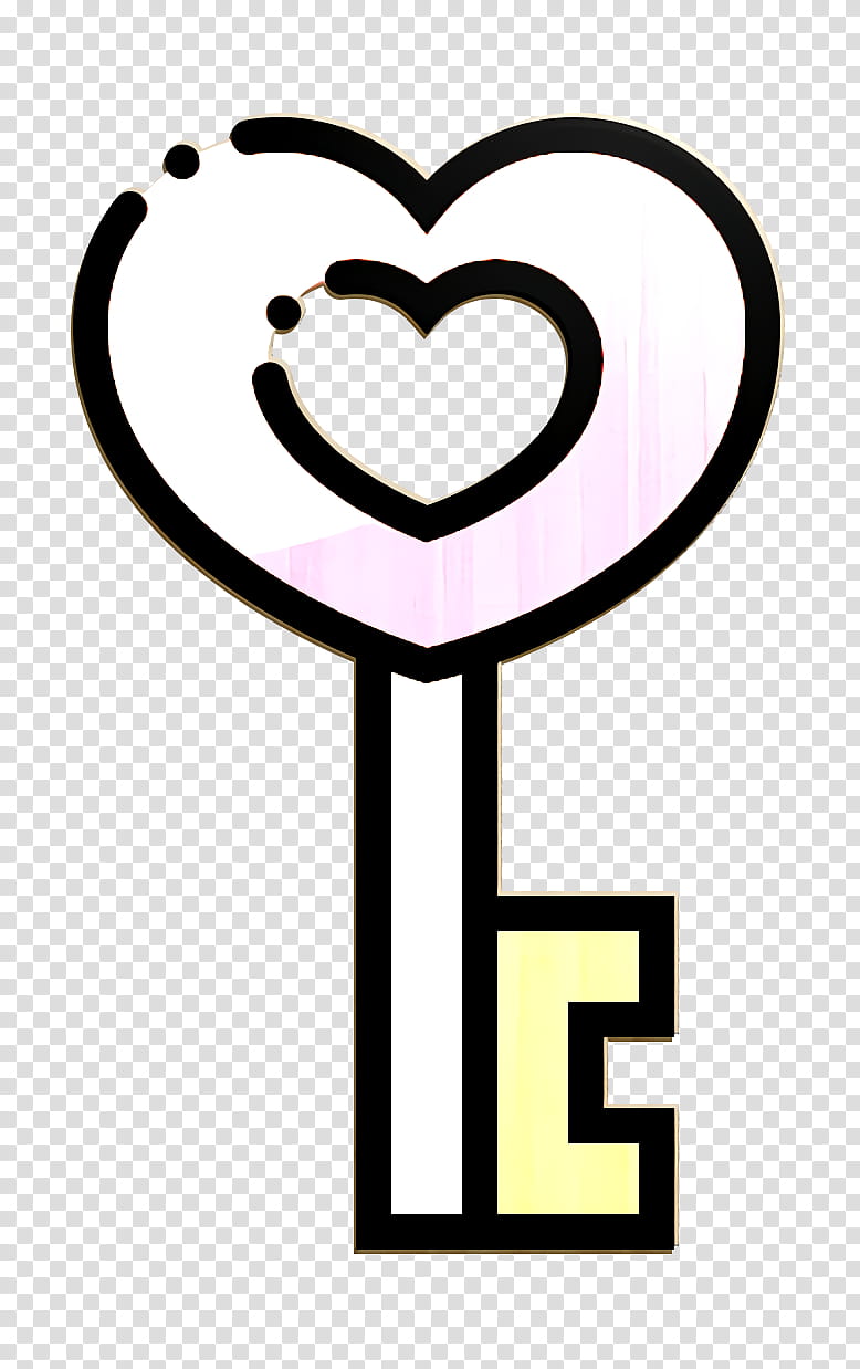 Key icon Love icon, Line, Symbol, Line Art, Smile transparent background PNG clipart