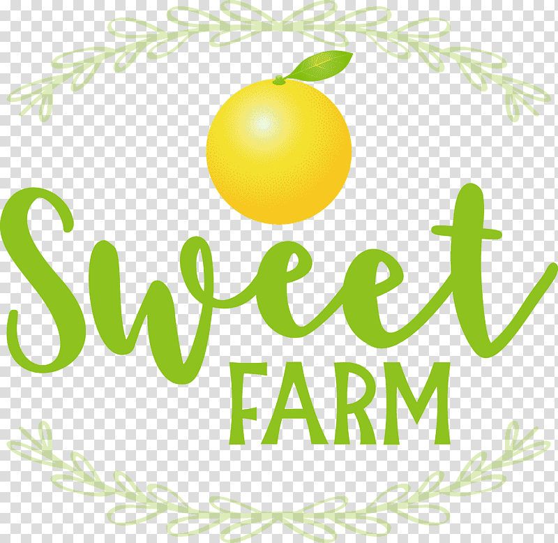 Sweet Farm, Flower, Logo, Green, Citrus, Happiness, Smiley transparent background PNG clipart