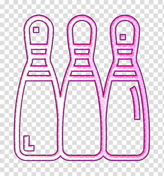 Bowling icon Sports and competition icon Lotto icon, Pink, Line, Magenta transparent background PNG clipart