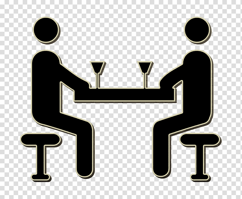 Humans 3 icon Friends icon Two Friends Drinking icon, Icon Design, Data transparent background PNG clipart