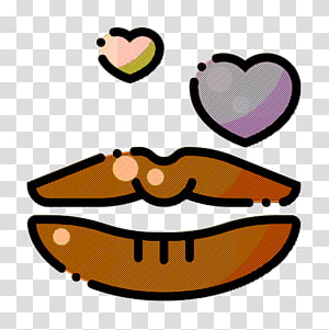 Romantic icon Romantic Love icon Kiss icon, Lip,  Cartoon, Mouth, Heart, Moustache, Smile, Food transparent background PNG clipart thumbnail