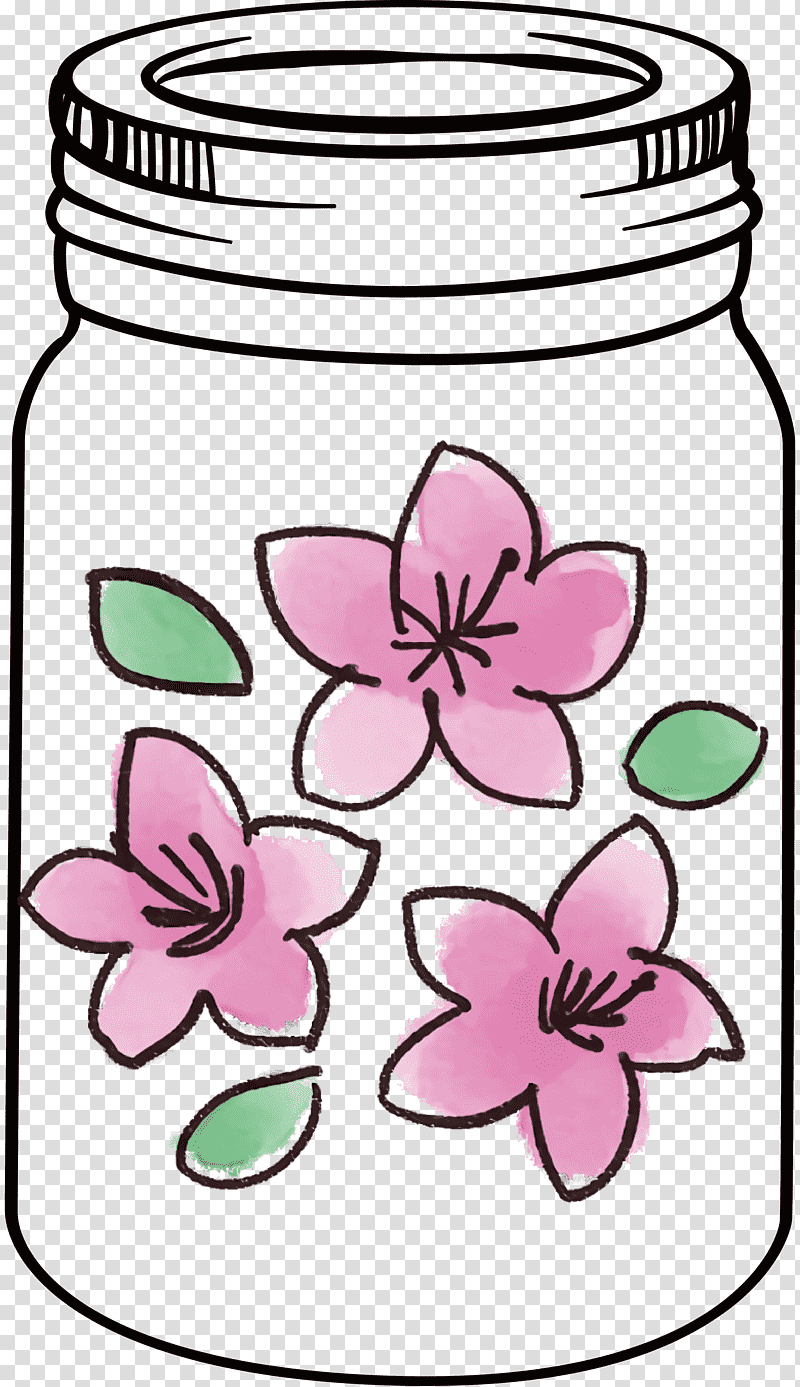 MASON JAR, Flower, Watercolor Painting, Cut Flowers, Petal, Logo, Azalea transparent background PNG clipart