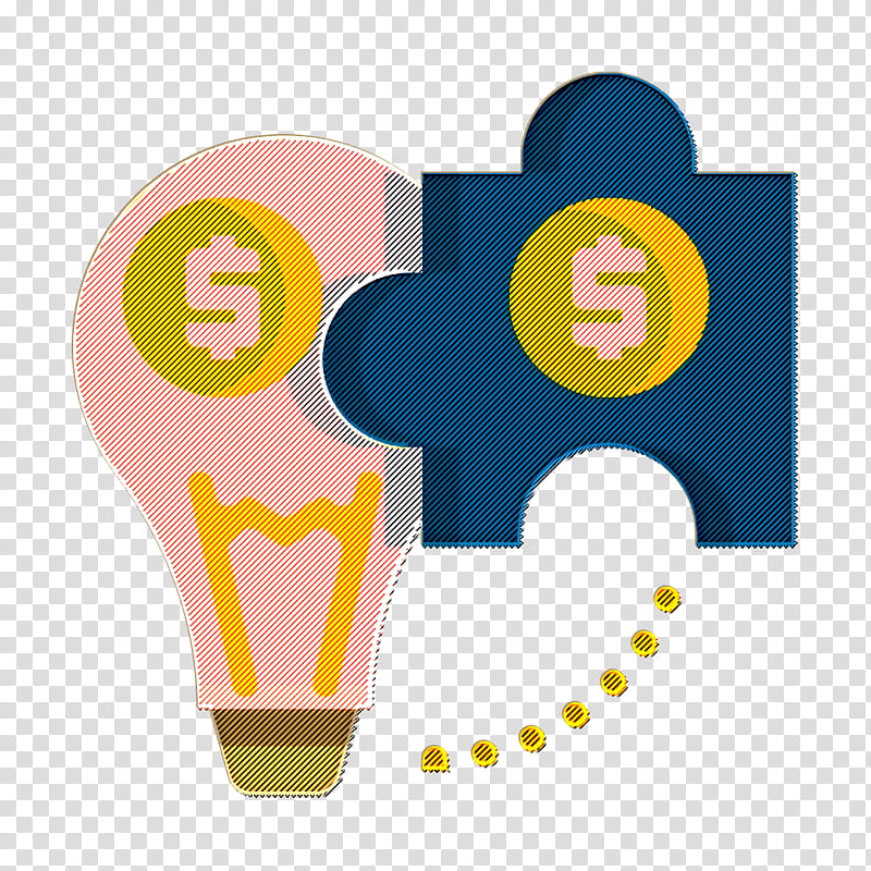 Fintech icon Hybrid solution icon, Yellow transparent background PNG clipart