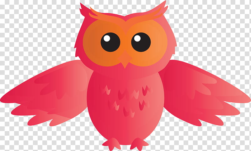 owl bird pink cartoon bird of prey, Watercolor Owl, Wing, Beak, Animation transparent background PNG clipart