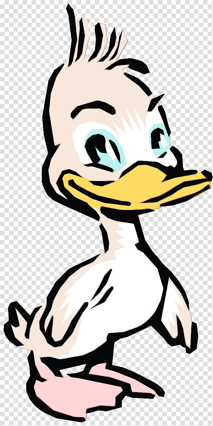 duck cartoon black & white / m beak, Watercolor, Paint, Wet Ink, Black White M transparent background PNG clipart