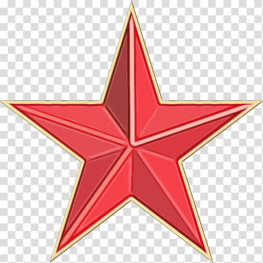 Red star, Watercolor, Paint, Wet Ink, Logo, Black, Blue transparent background PNG clipart